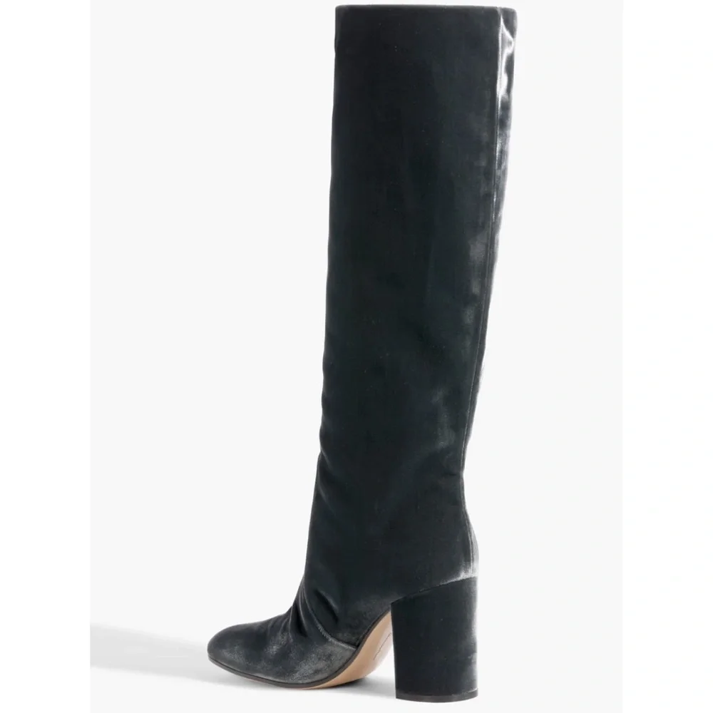 Gianvito Rossi Anthracite Velvet Knee Boots 36 NWT